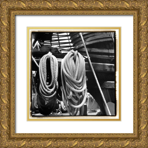 Secure IV Gold Ornate Wood Framed Art Print with Double Matting by DeNardo, Laura