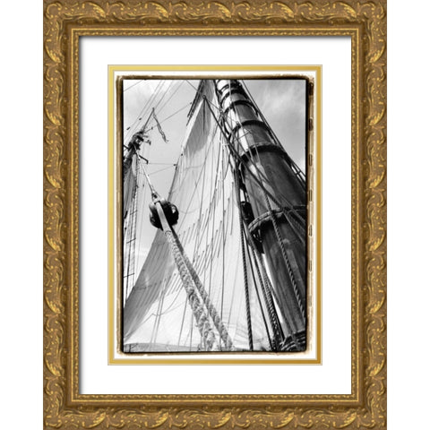 Set Sail III Gold Ornate Wood Framed Art Print with Double Matting by DeNardo, Laura