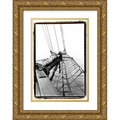 Set Sail IV Gold Ornate Wood Framed Art Print with Double Matting by DeNardo, Laura