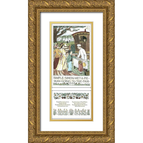 Simple Simon Gold Ornate Wood Framed Art Print with Double Matting by Bedford, Francis D.