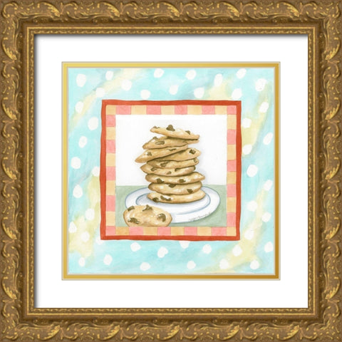 Chocolate Chip Cookies Gold Ornate Wood Framed Art Print with Double Matting by Meagher, Megan