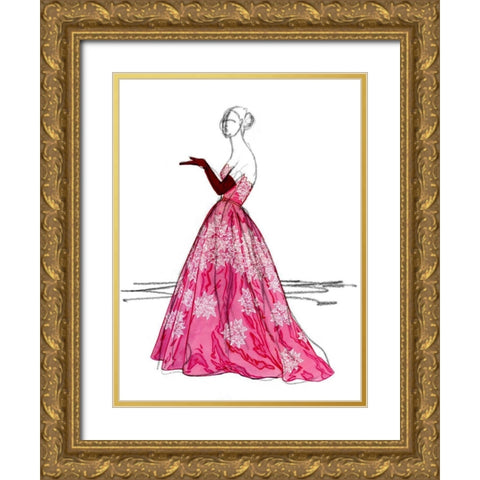 Night on the Town II Gold Ornate Wood Framed Art Print with Double Matting by Vision Studio