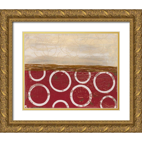 Going in Circles II Gold Ornate Wood Framed Art Print with Double Matting by Avondet, Natalie