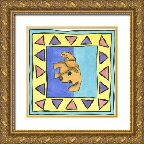 Pee Wee Gold Ornate Wood Framed Art Print with Double Matting by Meagher, Megan