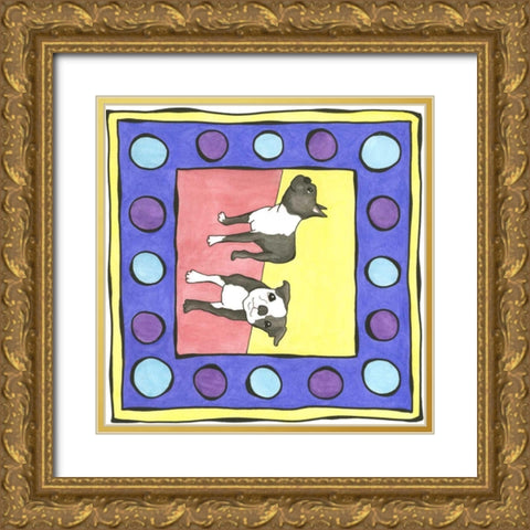 Max and Mini Gold Ornate Wood Framed Art Print with Double Matting by Meagher, Megan