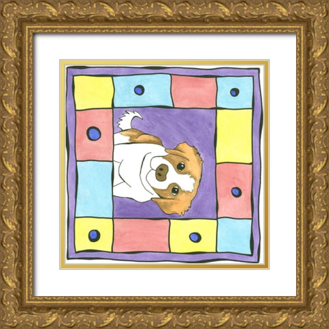 Buster Gold Ornate Wood Framed Art Print with Double Matting by Meagher, Megan