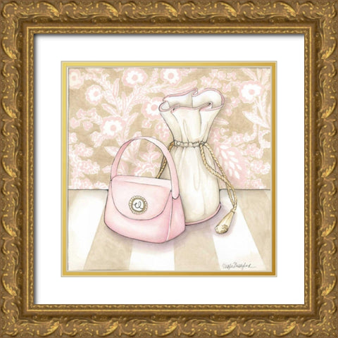 Posh Powder Room IV Gold Ornate Wood Framed Art Print with Double Matting by Meagher, Megan