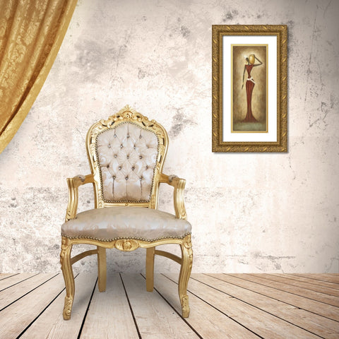 Strength Gold Ornate Wood Framed Art Print with Double Matting by Meagher, Megan