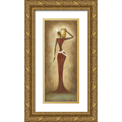 Strength Gold Ornate Wood Framed Art Print with Double Matting by Meagher, Megan