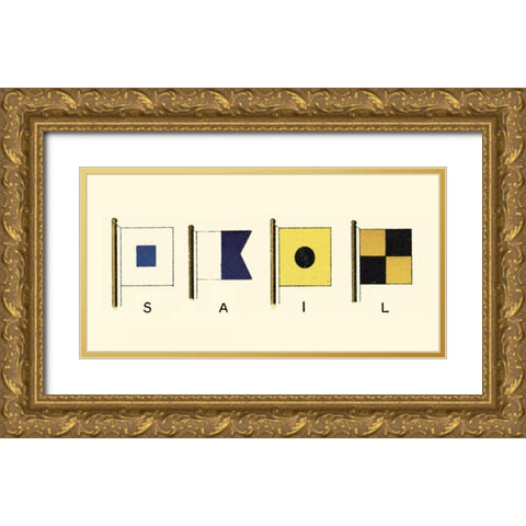 Sail Gold Ornate Wood Framed Art Print with Double Matting by Vision Studio