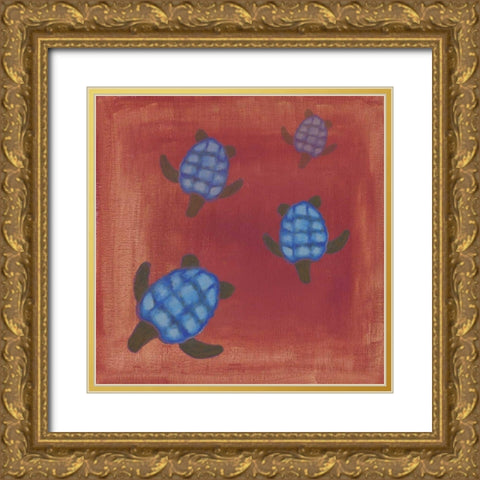 Wave Riders II Gold Ornate Wood Framed Art Print with Double Matting by Ludwig, Alicia