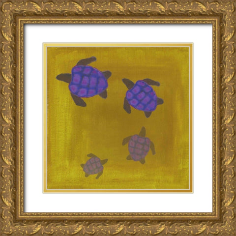 Wave Riders III Gold Ornate Wood Framed Art Print with Double Matting by Ludwig, Alicia