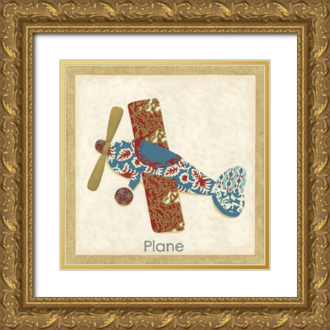 Patchwork Transportation III Gold Ornate Wood Framed Art Print with Double Matting by Zarris, Chariklia