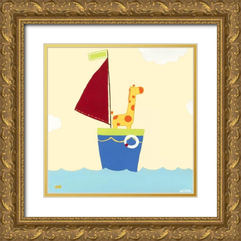 Sailboat Adventure I Gold Ornate Wood Framed Art Print with Double Matting by Vess, June Erica