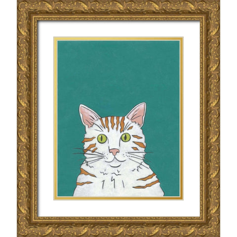 Pet Portraits III Gold Ornate Wood Framed Art Print with Double Matting by Zarris, Chariklia