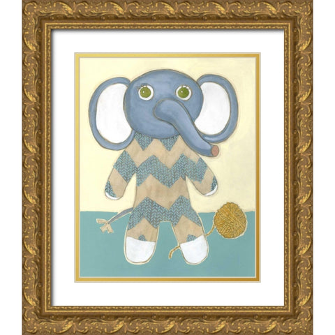 Lillians Lovies III Gold Ornate Wood Framed Art Print with Double Matting by Zarris, Chariklia