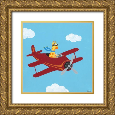 In the Clouds I Gold Ornate Wood Framed Art Print with Double Matting by Vess, June Erica