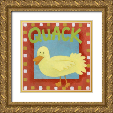 Quack Gold Ornate Wood Framed Art Print with Double Matting by Meagher, Megan