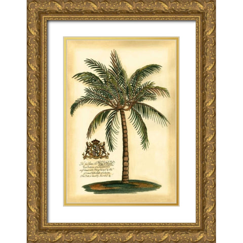 British Colonial Palm III Gold Ornate Wood Framed Art Print with Double Matting by Vision Studio