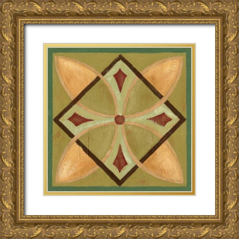 Patchwork I Gold Ornate Wood Framed Art Print with Double Matting by Zarris, Chariklia