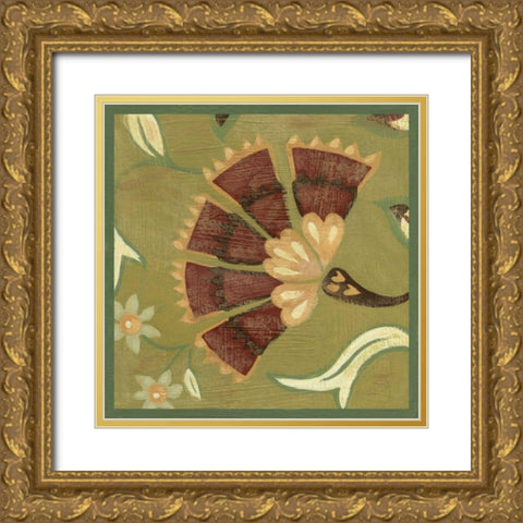 Patchwork IV Gold Ornate Wood Framed Art Print with Double Matting by Zarris, Chariklia
