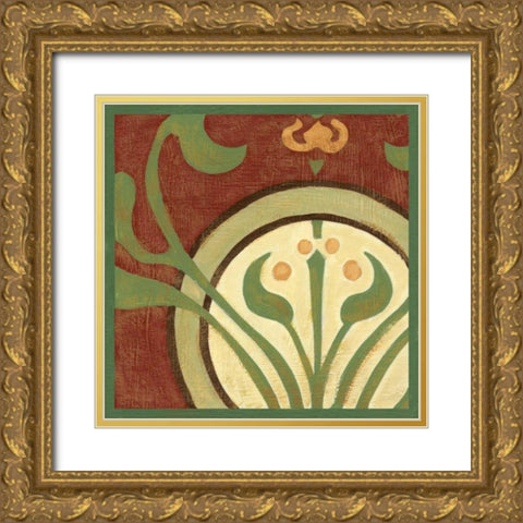 Patchwork VII Gold Ornate Wood Framed Art Print with Double Matting by Zarris, Chariklia
