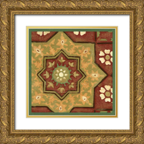 Patchwork IX Gold Ornate Wood Framed Art Print with Double Matting by Zarris, Chariklia
