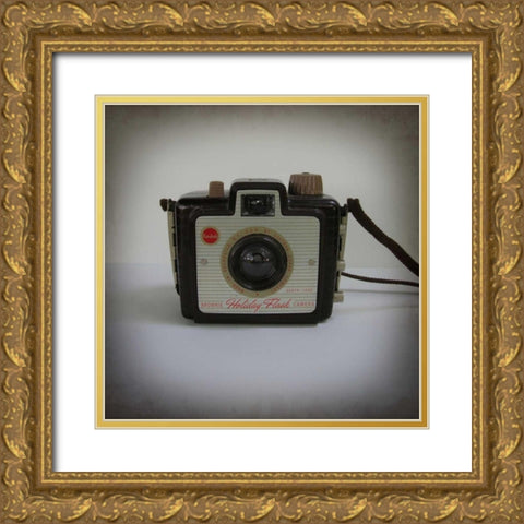 Camera Collection II Gold Ornate Wood Framed Art Print with Double Matting by Zarris, Chariklia