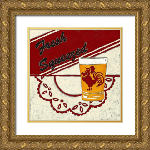 Fresh Squeezed Gold Ornate Wood Framed Art Print with Double Matting by Zarris, Chariklia