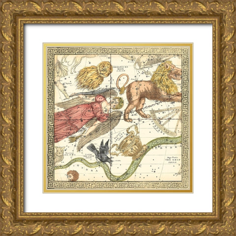 Zodiac Chart I Gold Ornate Wood Framed Art Print with Double Matting by Vision Studio
