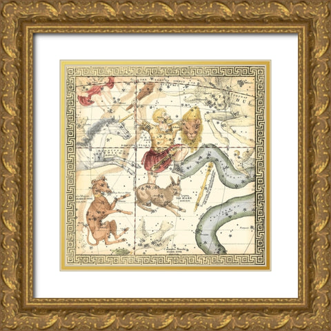 Zodiac Chart IV Gold Ornate Wood Framed Art Print with Double Matting by Vision Studio