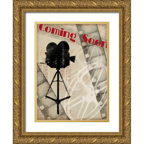 Small Coming Soon Gold Ornate Wood Framed Art Print with Double Matting by Vision Studio