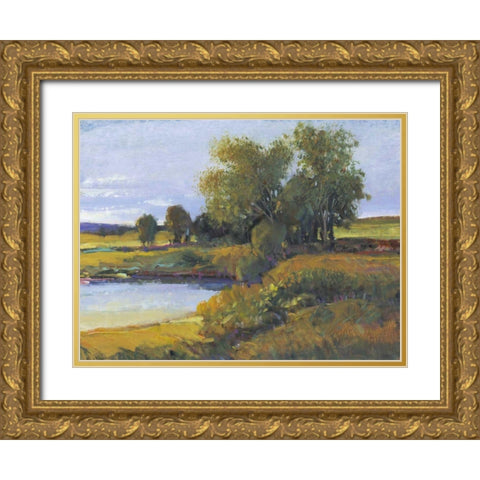 Trees Reflection I Gold Ornate Wood Framed Art Print with Double Matting by OToole, Tim