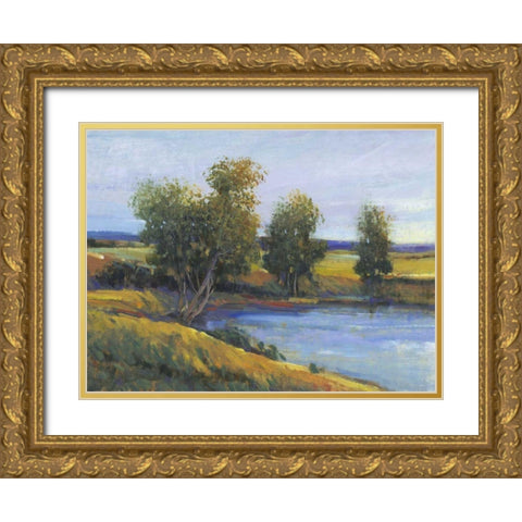 Trees Reflection II Gold Ornate Wood Framed Art Print with Double Matting by OToole, Tim