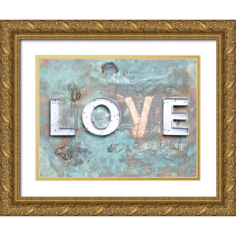 Love Patina II Gold Ornate Wood Framed Art Print with Double Matting by Youngstrom, Kent