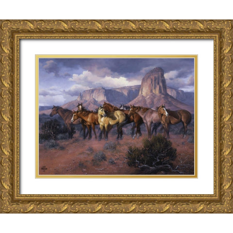 The Lookouts Gold Ornate Wood Framed Art Print with Double Matting by Sorenson, Jack