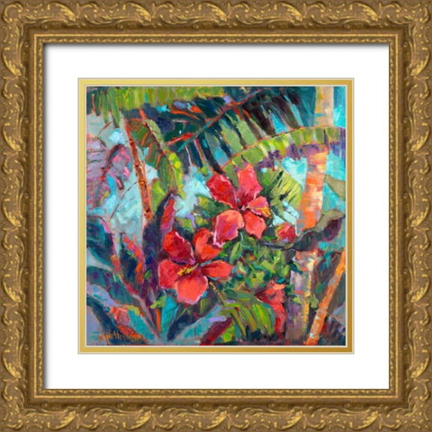 Splash of the Tropics II Gold Ornate Wood Framed Art Print with Double Matting by Oleson, Nanette