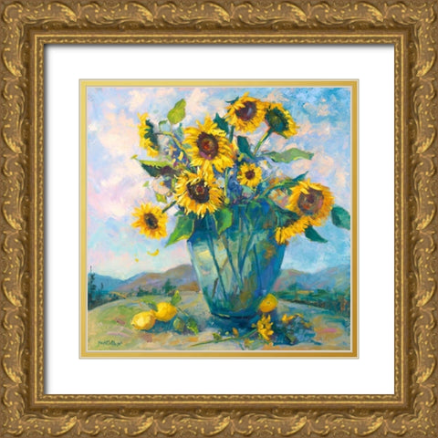 Floral Kaleidoscope III Gold Ornate Wood Framed Art Print with Double Matting by Oleson, Nanette