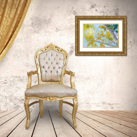 Aspen Canopy Gold Ornate Wood Framed Art Print with Double Matting by Oleson, Nanette
