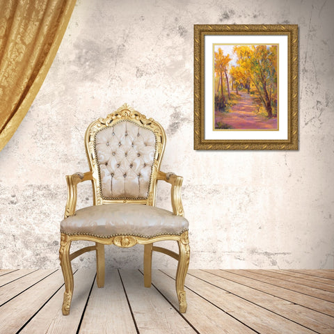 Cottonwoods Calling Gold Ornate Wood Framed Art Print with Double Matting by Oleson, Nanette