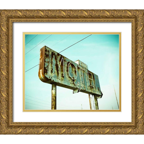 Vintage Motel I Gold Ornate Wood Framed Art Print with Double Matting by Recapturist