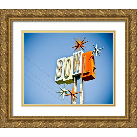 Vintage Bowl III Gold Ornate Wood Framed Art Print with Double Matting by Recapturist