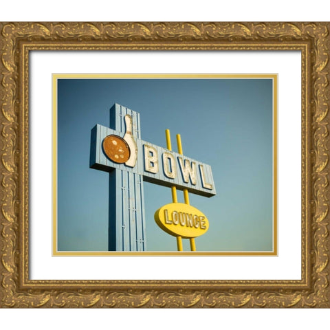 Vintage Bowl IV Gold Ornate Wood Framed Art Print with Double Matting by Recapturist