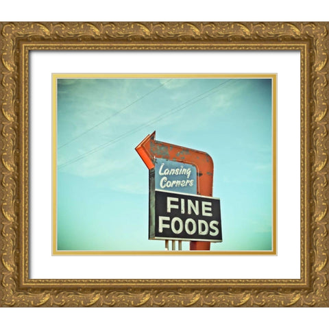 Vintage Diner II Gold Ornate Wood Framed Art Print with Double Matting by Recapturist