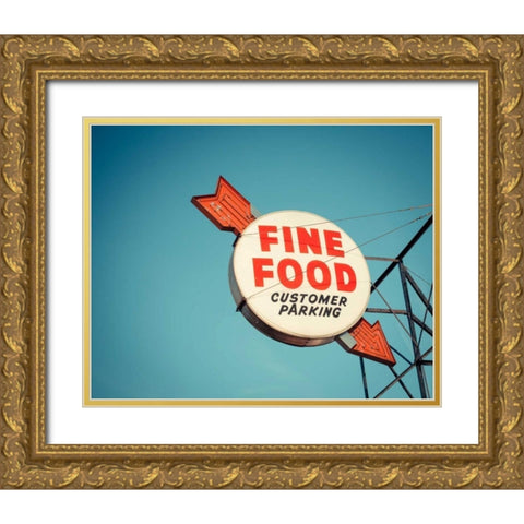 Vintage Diner III Gold Ornate Wood Framed Art Print with Double Matting by Recapturist