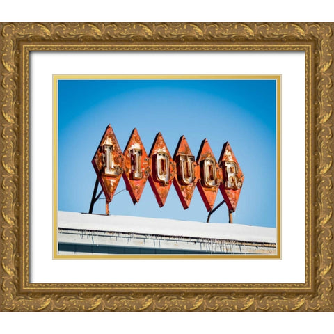 Vintage Retail V Gold Ornate Wood Framed Art Print with Double Matting by Recapturist