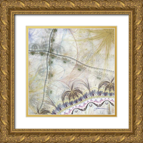 Bedouin Map II Gold Ornate Wood Framed Art Print with Double Matting by Burghardt, James