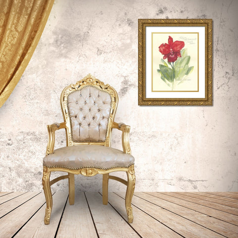 Elissas Garden I Gold Ornate Wood Framed Art Print with Double Matting by Della-Piana, Elissa