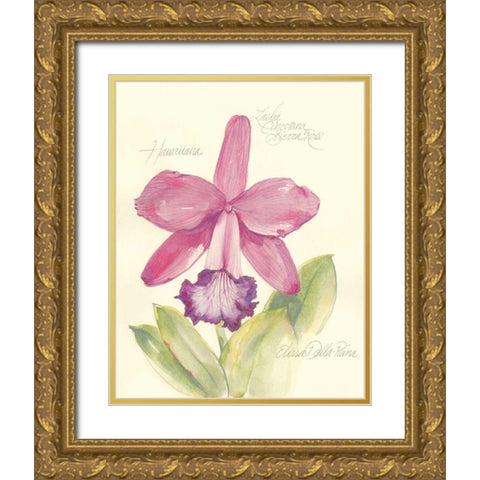 Elissas Garden V Gold Ornate Wood Framed Art Print with Double Matting by Della-Piana, Elissa