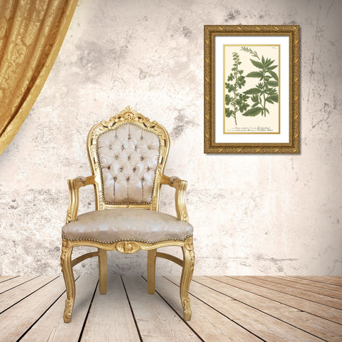 Weinmann Leaves III Gold Ornate Wood Framed Art Print with Double Matting by Weinmann